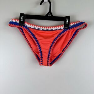 Seafolly Summer Vibe Brazilian Bikini Bottoms Women's Size 12 Nectarine